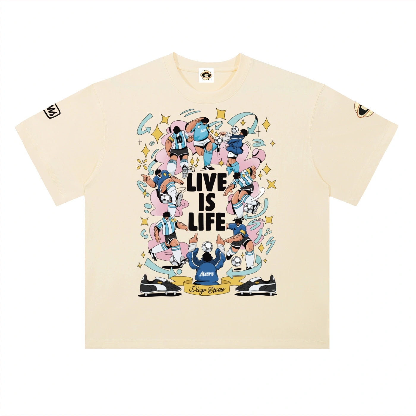 Live Is Life Diego Maradona Argentina Tee