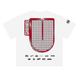Channel U 1.0 Tee in White, back view