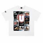 Channel U 1.0 Tee in White, front view