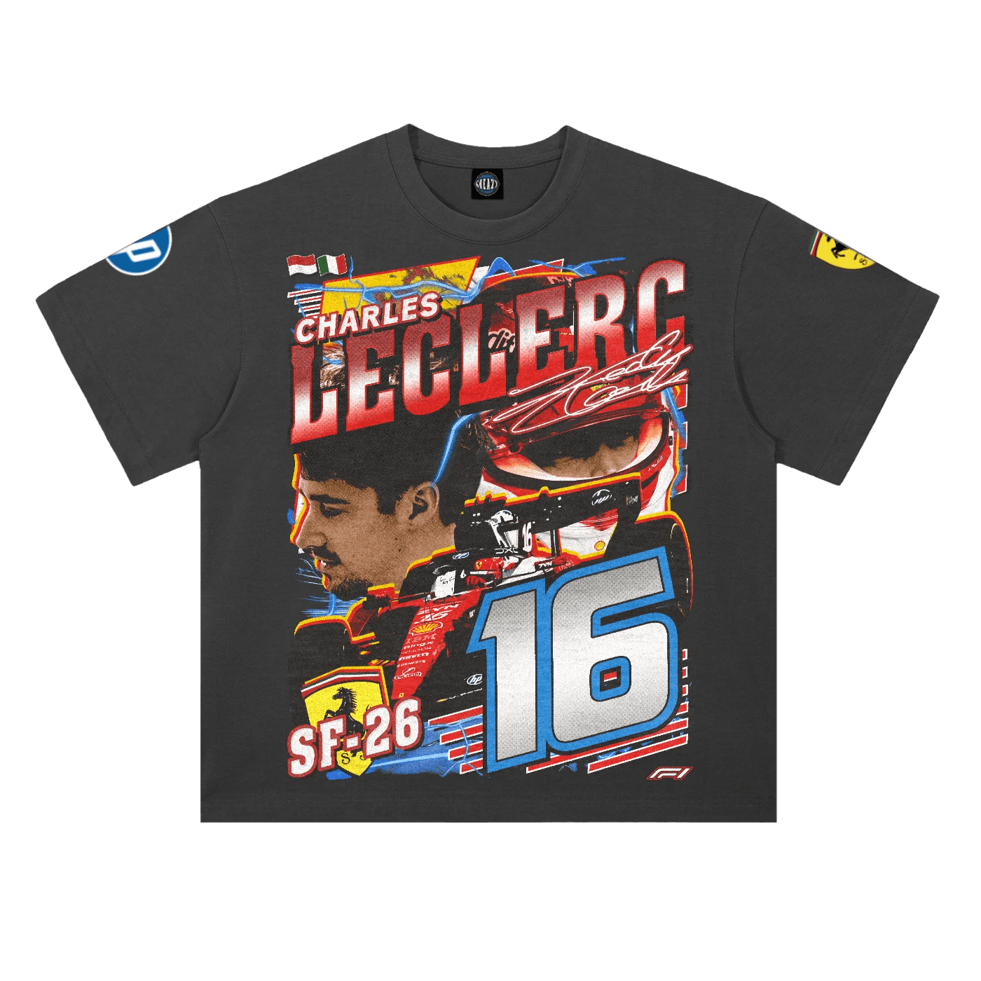 Charles Leclerc '26 Ferrari Tee - Greazy Tees