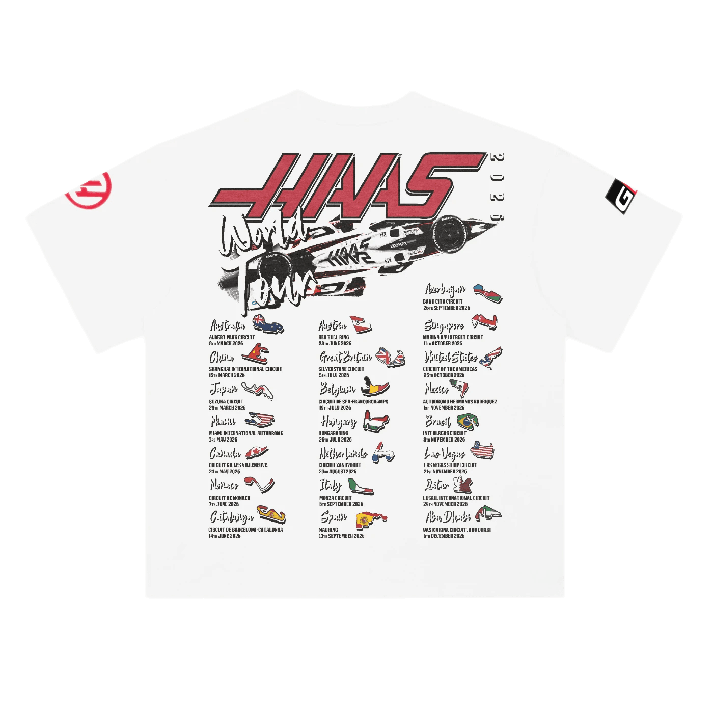 Haas F1 Duo '26 Tee - Greazy Tees