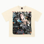 Halloween Tee in Off White, front view — Greazy Tees Drop 7 Halloween