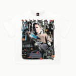 Halloween Tee in White, front view — Greazy Tees Drop 7 Halloween
