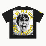 Psycho Tee in Vintage Black, back view — Greazy Tees Drop 7 Halloween