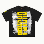 Psycho Tee in Vintage Black, front view — Greazy Tees Drop 7 Halloween