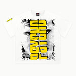 Psycho Tee in White, front view — Greazy Tees Drop 7 Halloween