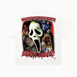 Scream Tee in White, back view — Greazy Tees Drop 7 Halloween