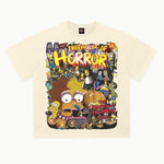Simpsons Treehouse of Horror Tee in Off White, front view — Greazy Tees Drop 7 Halloween