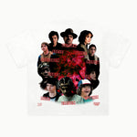 Stranger Things Tee in White, back view — Greazy Tees Drop 7 Halloween