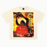 Texas Chain Saw Massacre Tee in Off White, front view — Greazy Tees Drop 7 Halloween
