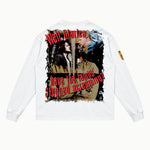 The Silence of the Lambs Long Sleeved Tee in White, back view — Greazy Tees Drop 7 Halloween