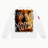 The Sixth Sense Long Sleeved Tee in White, back view — Greazy Tees Drop 7 Halloween