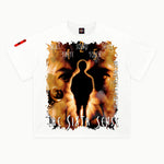 The Sixth Sense Tee in White, front view — Greazy Tees Drop 7 Halloween