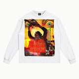 The Texas Chain Saw Massacre Long Sleeved Tee in White, front view — Greazy Tees Drop 7 Halloween