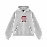 Channel U 1.0 Hoody in Heather Grey, front view