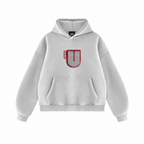 Channel U 1.0 Hoody in Heather Grey, front view