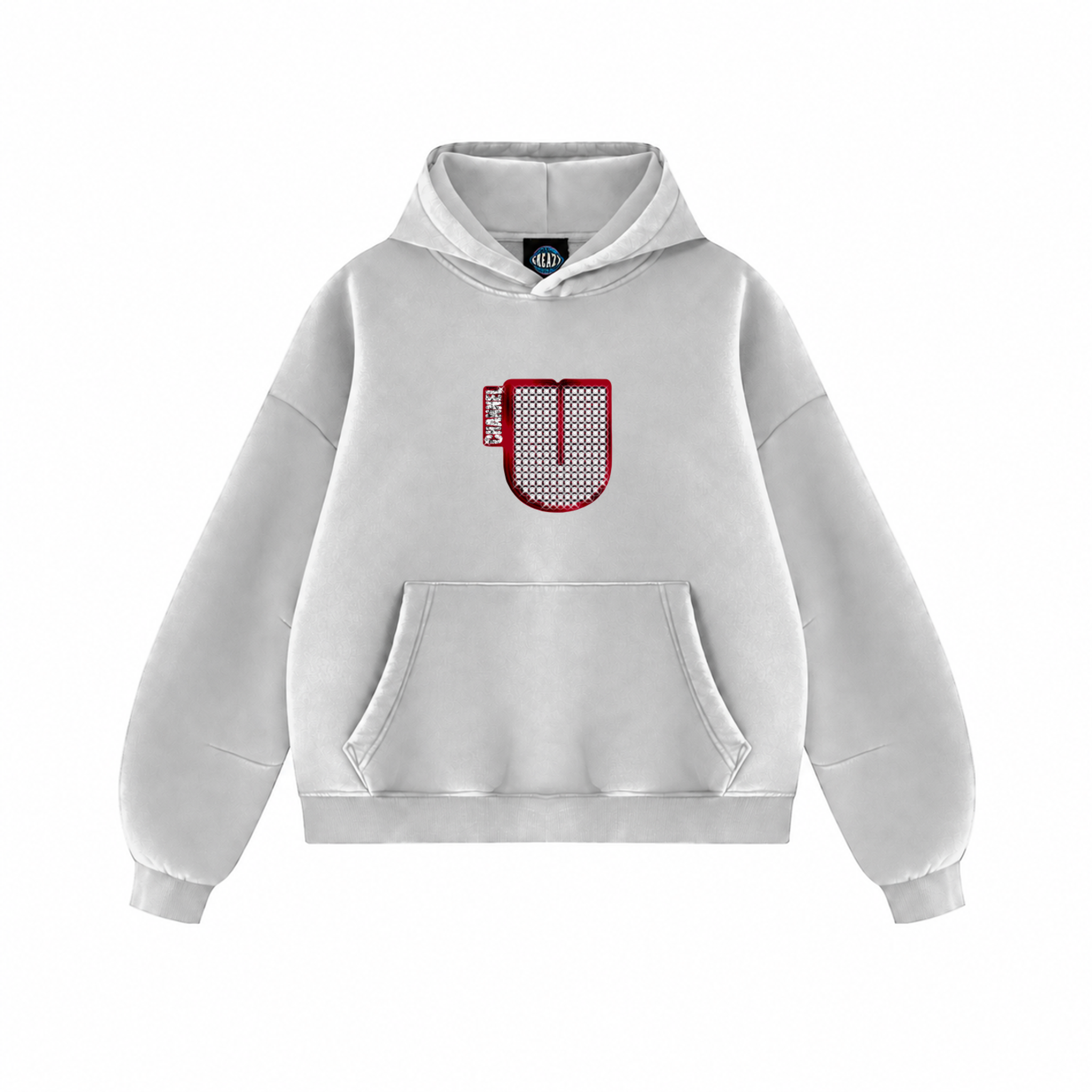 Channel U 1.0 Hoody in Heather Grey, front view