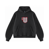 Channel U 1.0 Hoody in Vintage Black, front view