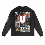 Channel U 1.0 Long Sleeved Tee in Vintage Black, front view