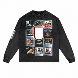 Channel U 1.0 Long Sleeved Tee in Vintage Black, front view