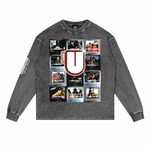 Channel U 1.0 Long Sleeved Tee in Vintage Grey, front view