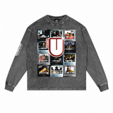 Channel U 1.0 Long Sleeved Tee in Vintage Grey, front view