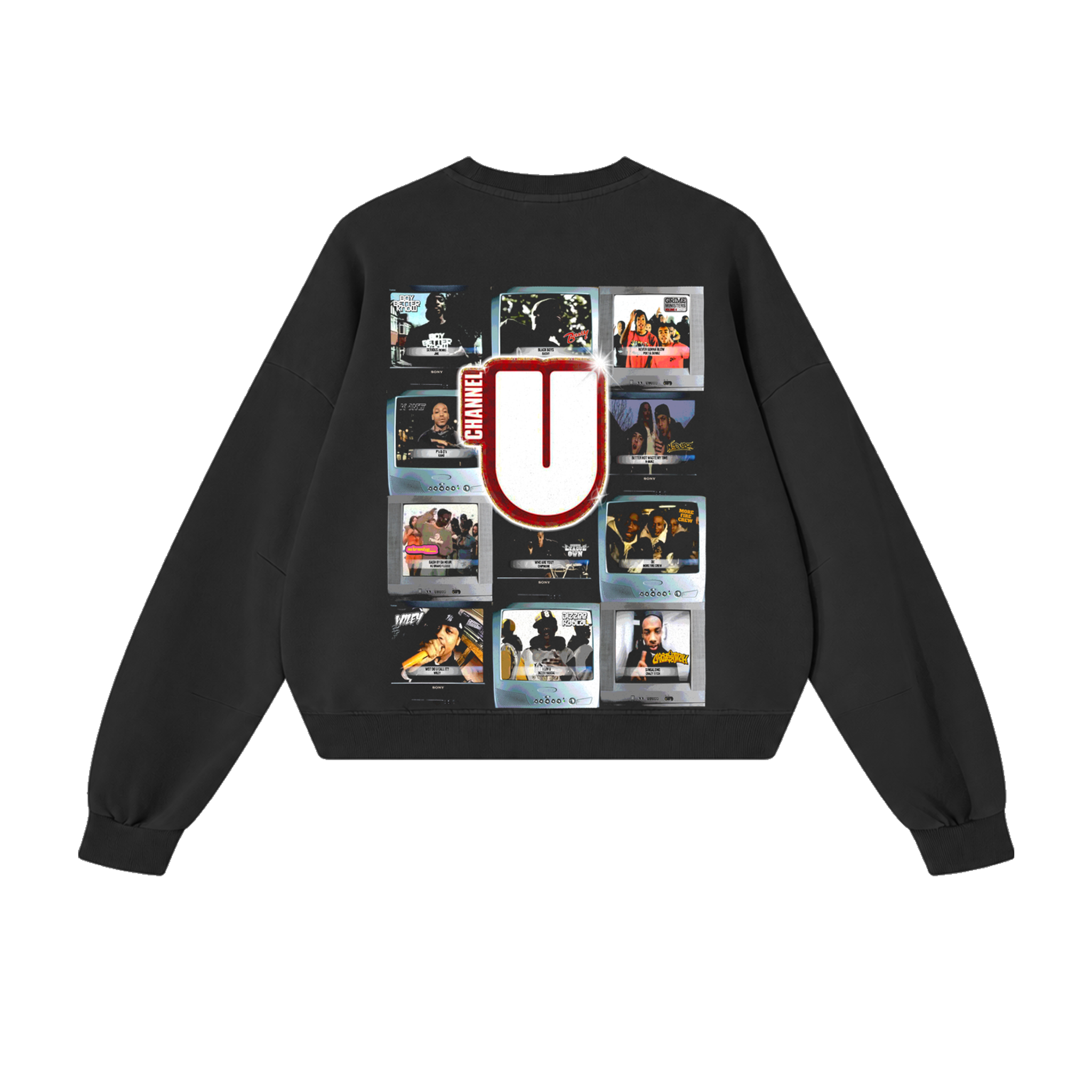 Channel U 1.0 Sweatshirt in Vintage Black, back view