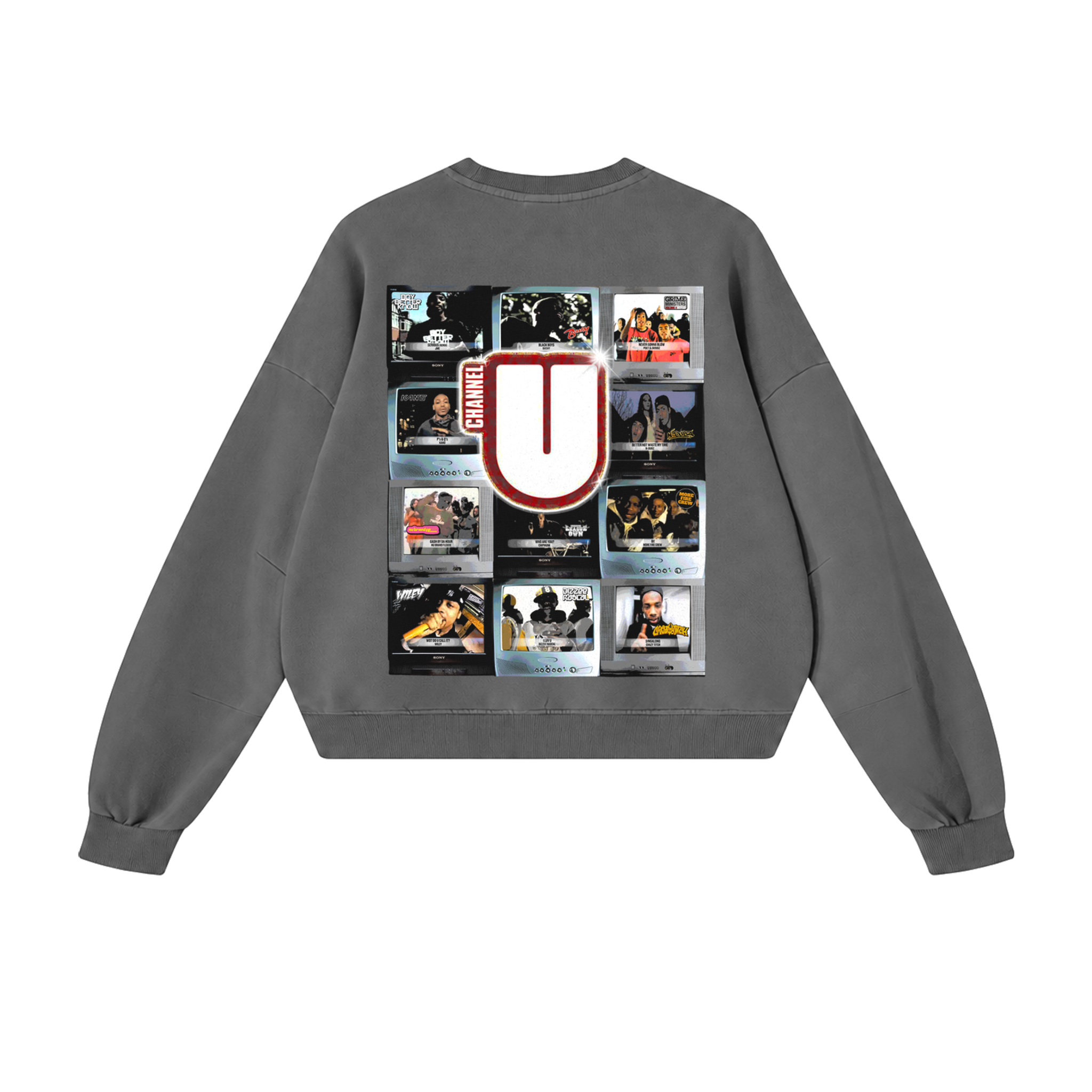 Channel U 1.0 Sweatshirt in Vintage Grey, back view