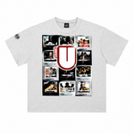 Channel U 1.0 Tee in Heather Grey, front view