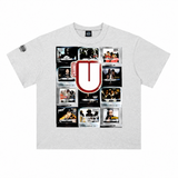 Channel U 1.0 Tee in Heather Grey, front view