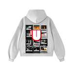 Channel U 2.0 Hoody in Heather Grey, back view