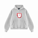 Channel U 2.0 Hoody in Heather Grey, front view