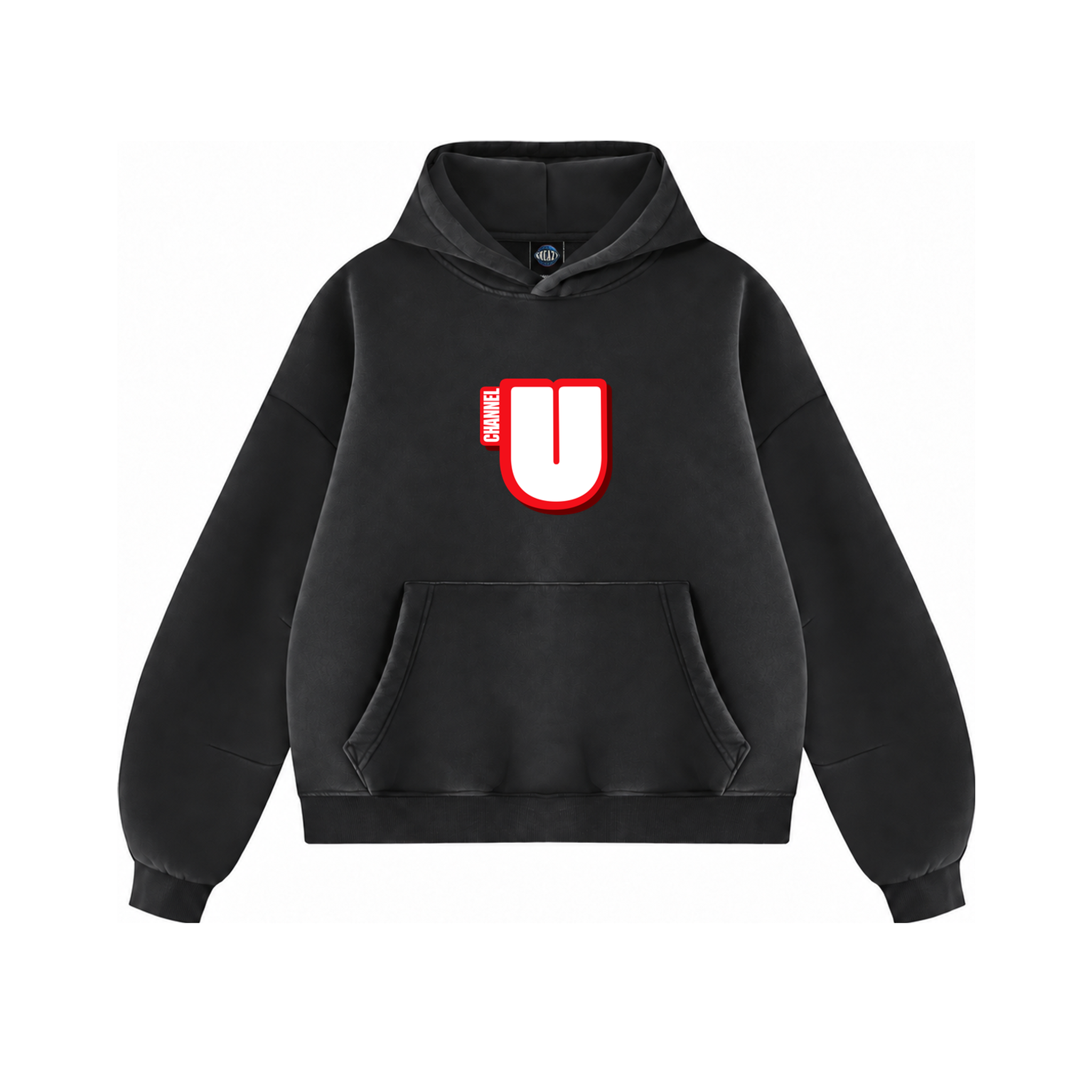 Channel U 2.0 Hoody in Vintage Black, front view