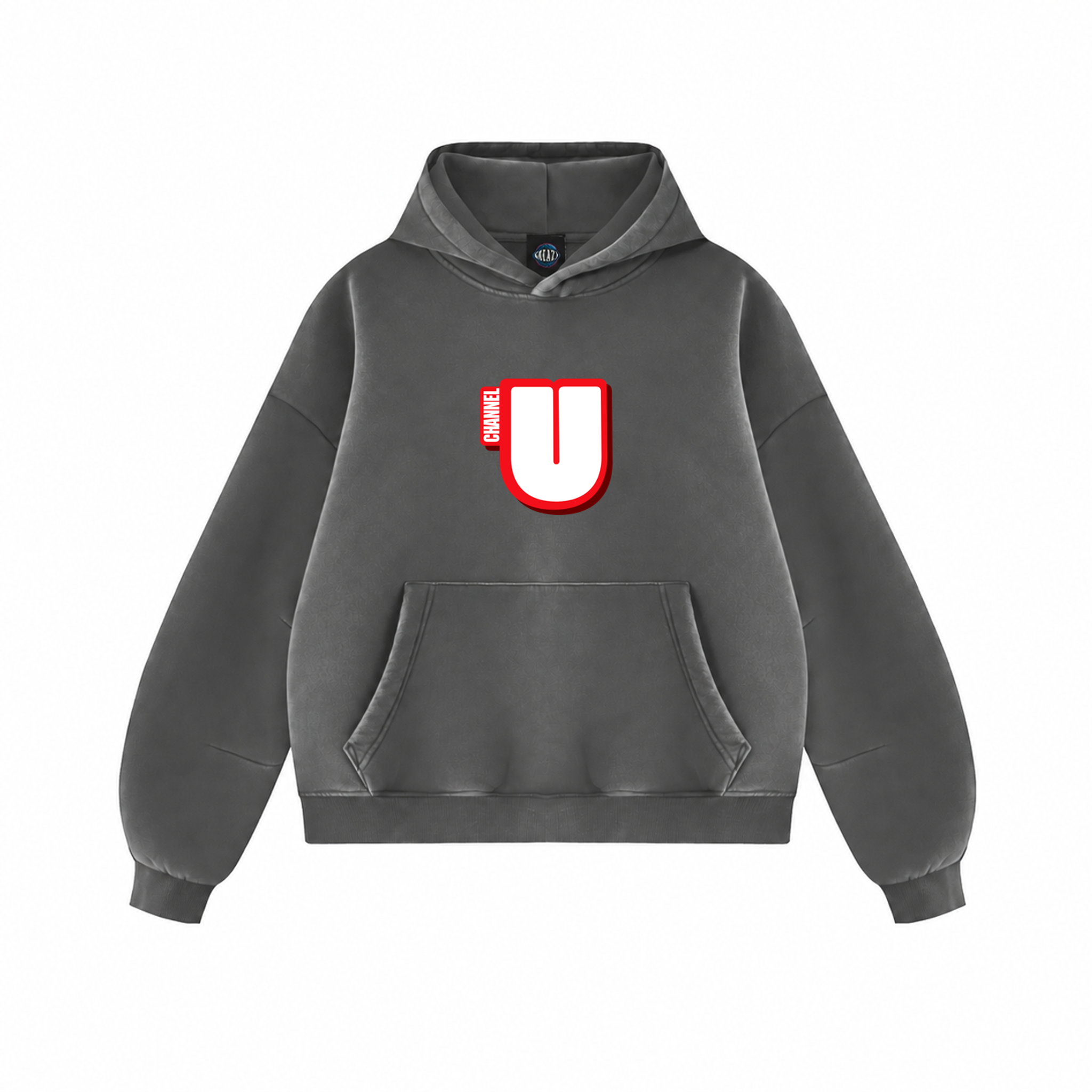 Channel U 2.0 Hoody in Vintage Grey, front view