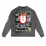 Channel U 2.0 Long Sleeved Tee in Vintage Grey, front view
