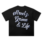 Streetz, Grime & Life Tee in Vintage Black, back view