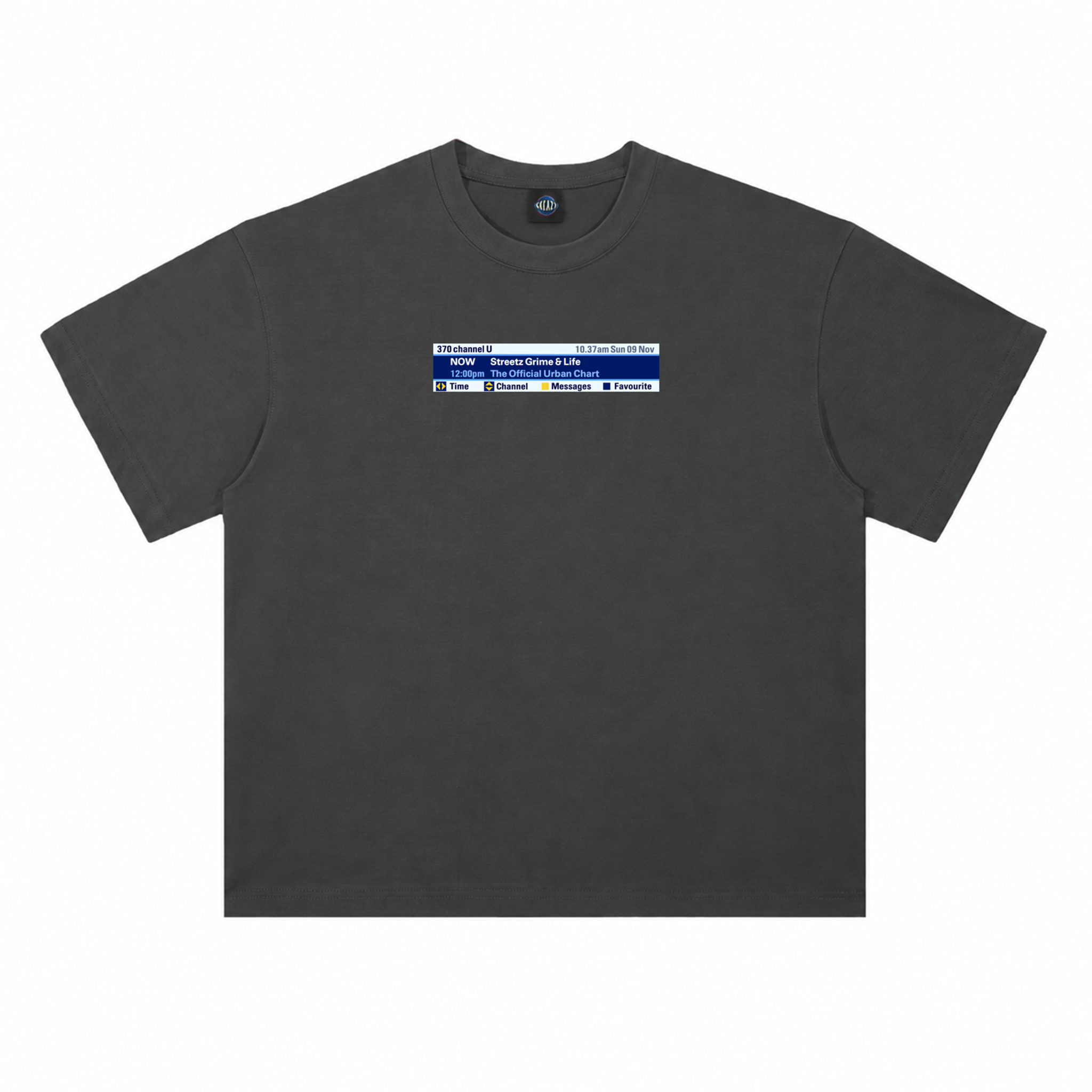 Streetz, Grime & Life Tee in Vintage Grey, front view