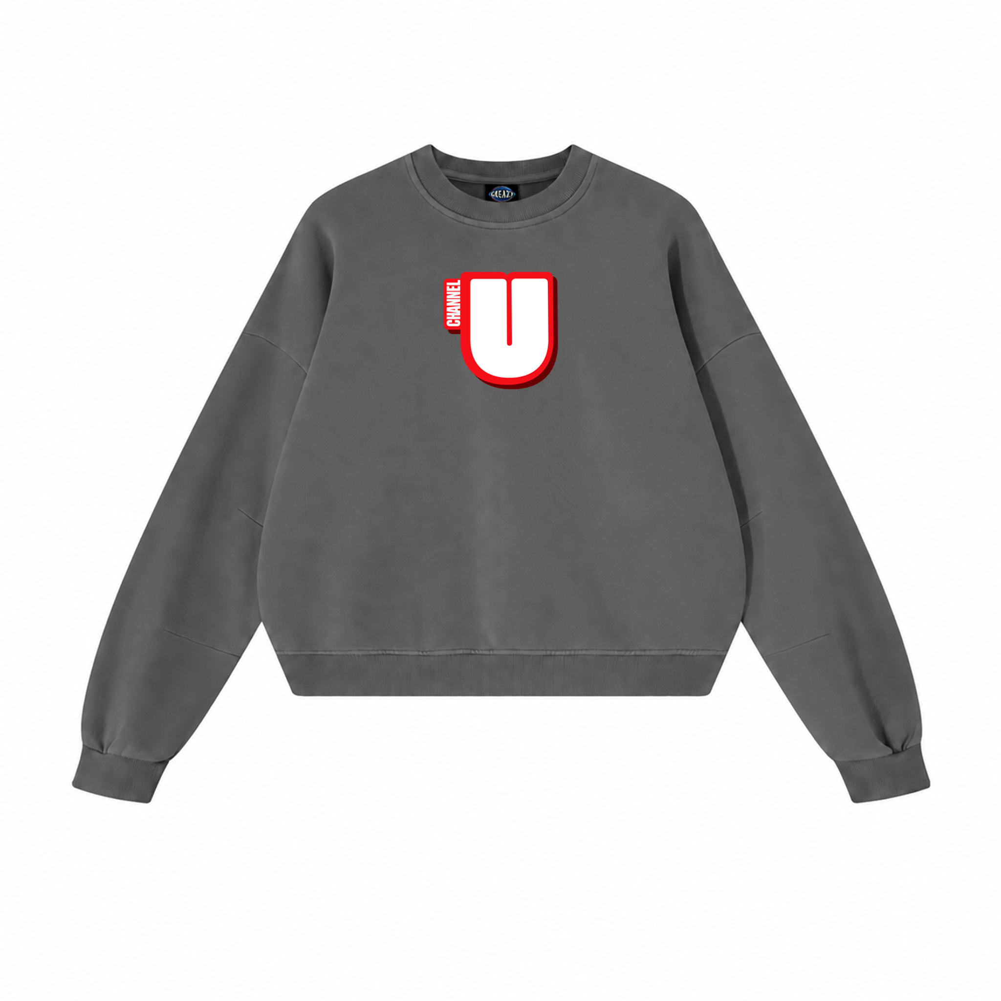 Channel U 2.0 Sweatshirt in Vintage Grey, front view
