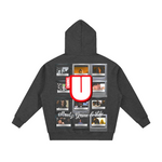 Channel U 2.0 Zip Hoody in Vintage Black, back view