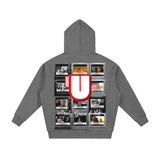 Channel U 2.0 Zip Hoody in Vintage Grey, back view