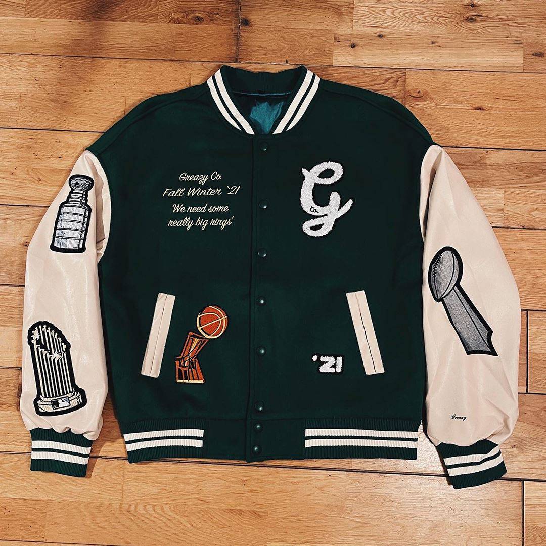 Big Rings Varsity Jacket - Greazy Tees